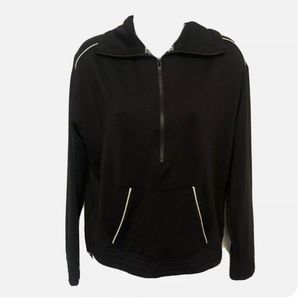 Pink Victoria’s Secret Black 1/2 Zipper Pullover Jacket Sz XS